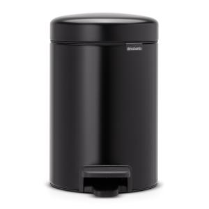 Pedal Bucket, 3L, Matt Black, Brabantia