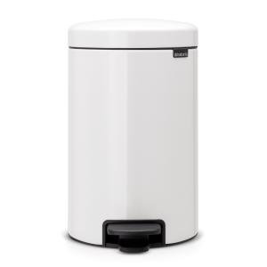 Pedal Bucket, New Icon, 12L, White, Brabantia