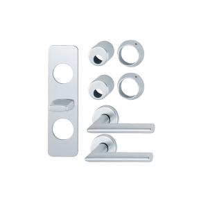 Front Door Set Stockholm, Aluminum Silver, Hoppe