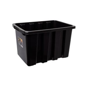 Storage Box Strong 55L, Black, 8pcs, Nordiska Plast​