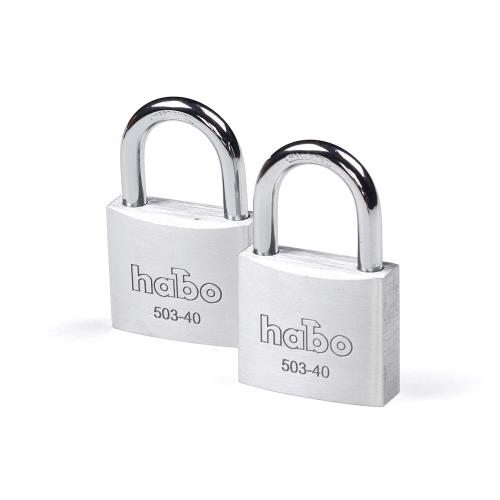 Hængelås 503-40, Aluminium, 2stk, Habo 17324
