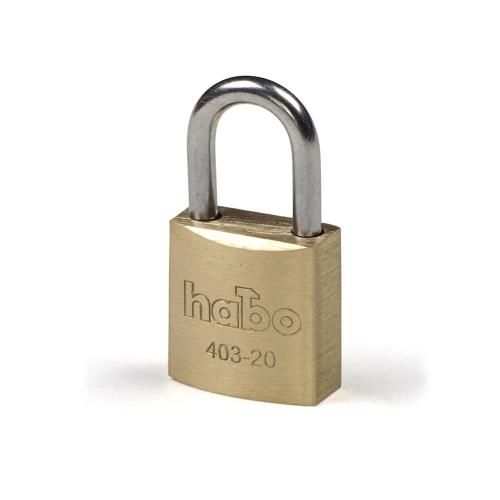 Hængelås 403-20, Messing, Habo 17330