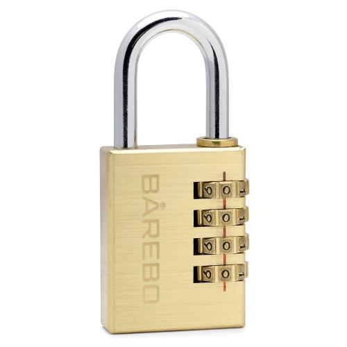 Hänglås Kombi, Mässing, Bårebo