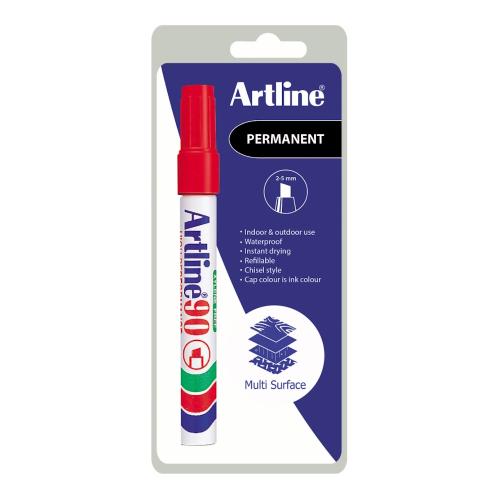 Märkpenna 90 Röd 12st Artline