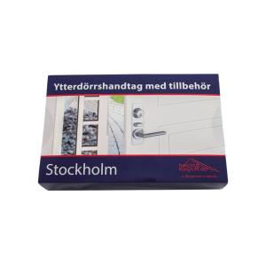 Front Door Set Stockholm, Silver, Hoppe