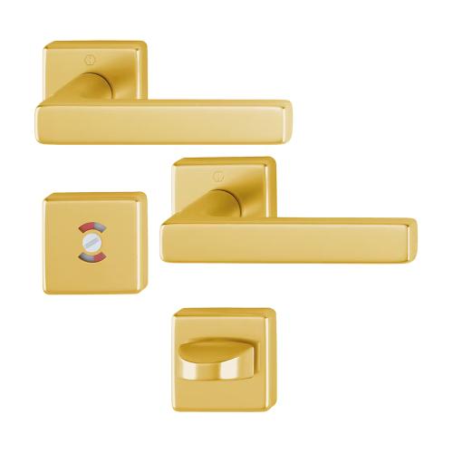 Indvendigt Dørgreb Swedoor Dallas Med Toiletknop Guld