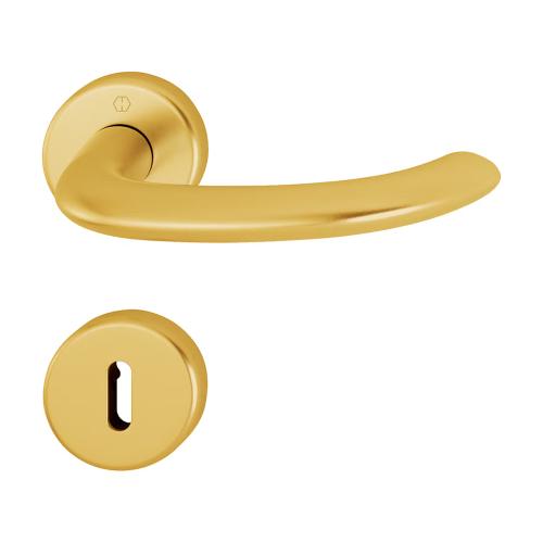 Indvendigt Dørhåndtag Swedoor Marseille Med Nøgleplade Guld