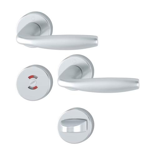 Indvendigt Dørgreb Swedoor New York Med Toiletknop Sølv