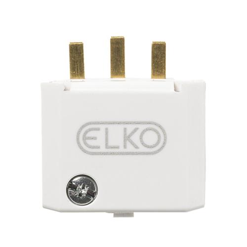 Lampestik Tll Loft/Vægstik DCL Med Jord 2Polet 250V IP21 Hvid Elko