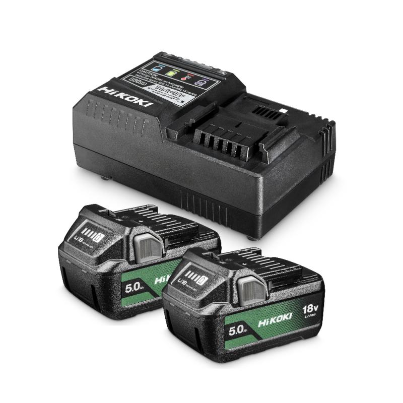 Batterisæt 18V 2xBSL1850MA + UC18YSL3 Hikoki UC18YSL3WKZ
