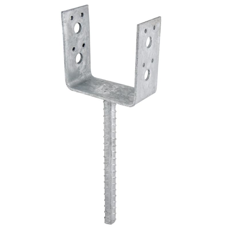 Stolpeholder CSU, CE, 98x50x4mm, Varmgalvaniseret, 15stk, Fast 833026