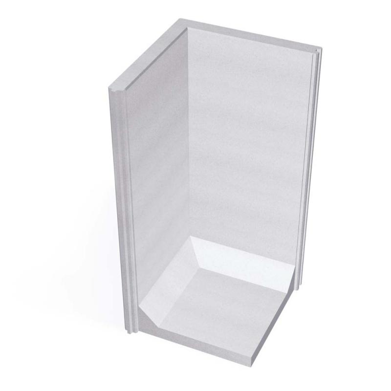 L-Stöd 20kN Hörn 90° Grå 1000mm, Benders 2878407A