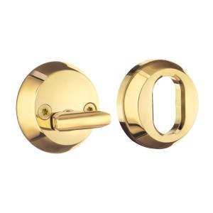 Cylinder Knob And Universal Ring 9-16mm, Polished Brass, Beslagsboden B197P