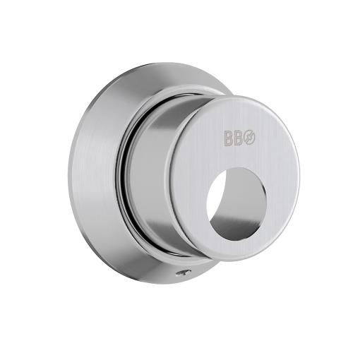 Cylinderskylt Runt Hål, Borstad Krom, Beslagsboden B730KM