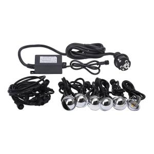 Trädgårdsbelysning Stairlight LED Krom 6pack Gelia