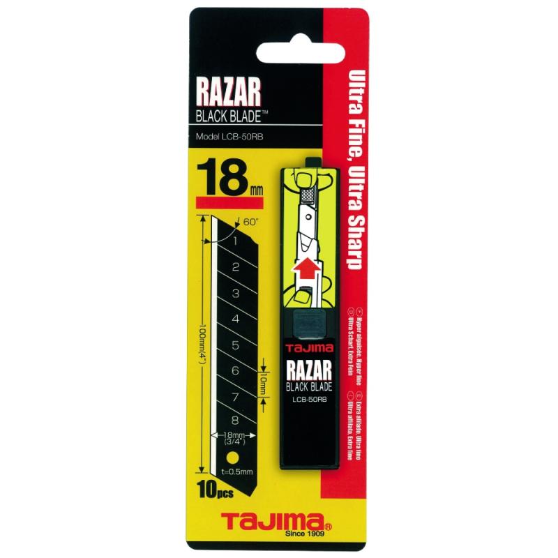 BRYTBLAD RAZOR BLACK 18MM 10ST