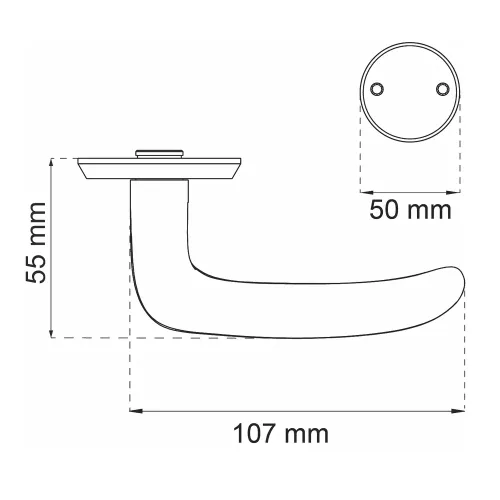 Dørgreb A696-4265 Krom, Habo 18364