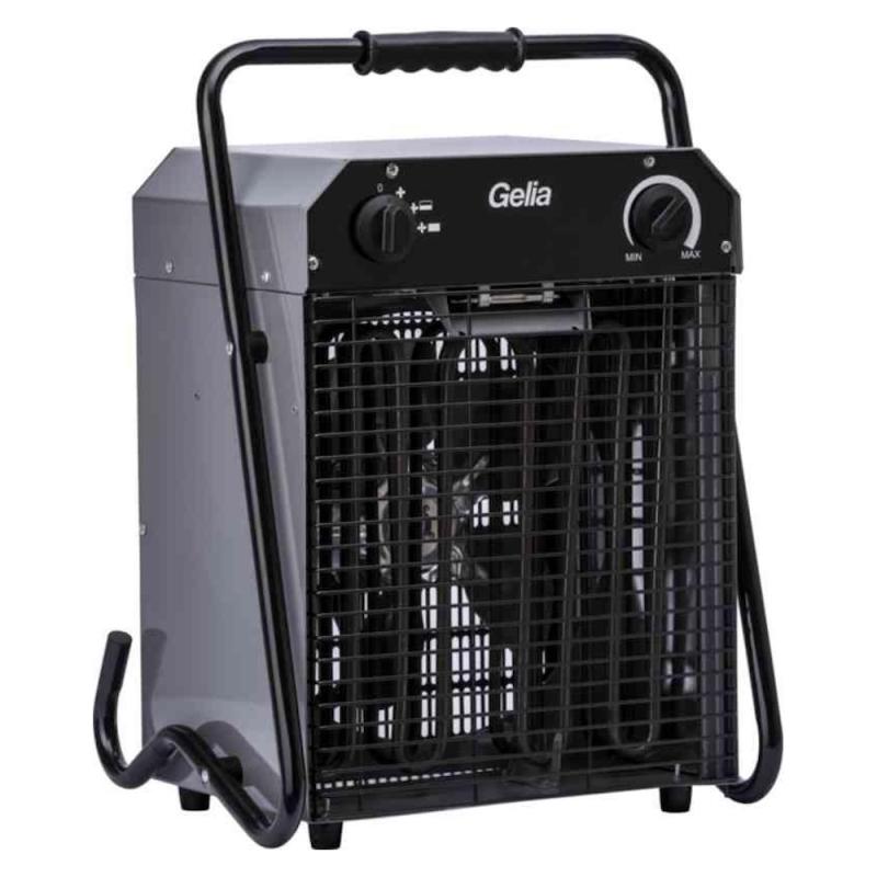 Varmeblæser Bygge 9kW 400V IP24 Sort Gelia