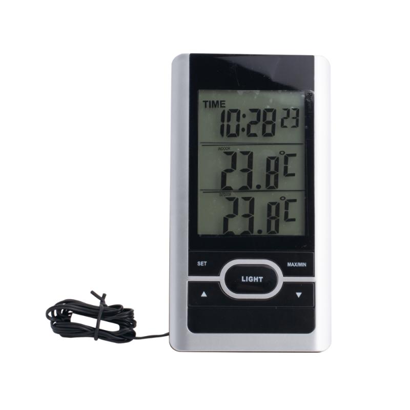 Inne- och utetermometer Viking 110, Klocka & Belysning