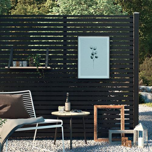 Screen 159x159cm Horizont 1 Black Jabo 37106