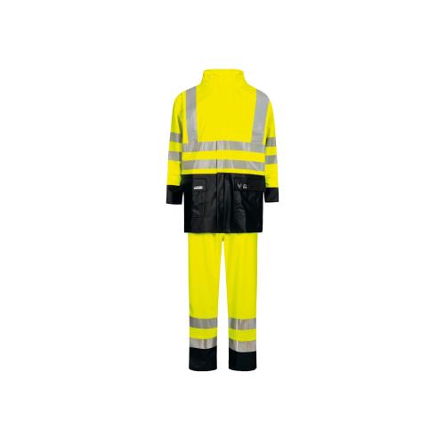 Regnfrakke, Størrelse​ L, Gul Og Navy, Lyngsøe Rainwear