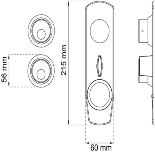 Skiveplade, Cylindertilbehør Poleret Messing, Habo 18975