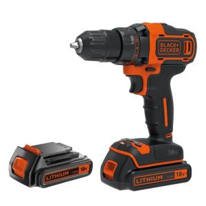 Drill And Screwdriver 2G, 18V, 2x1.5Ah, Black & Decker