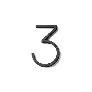 House Number 3 Contemporary Small 8x52mm, Black, Habo 18775