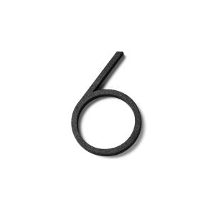 House Number 6 Contemporary Small 81x52mm, Black, Habo 18778