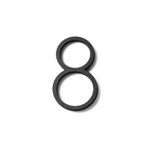 House Number 8 Contemporary Small 82x48mm, Black, Habo 18780