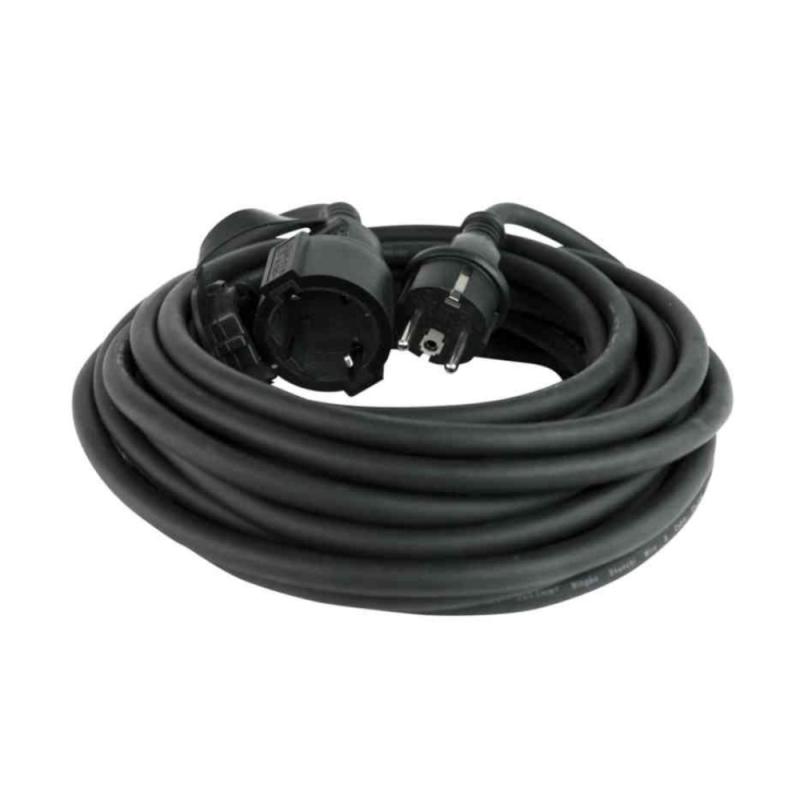 Forlængerledning H05RR-F 3G1,5mm² 25m 230V IP44 Sort Gelia
