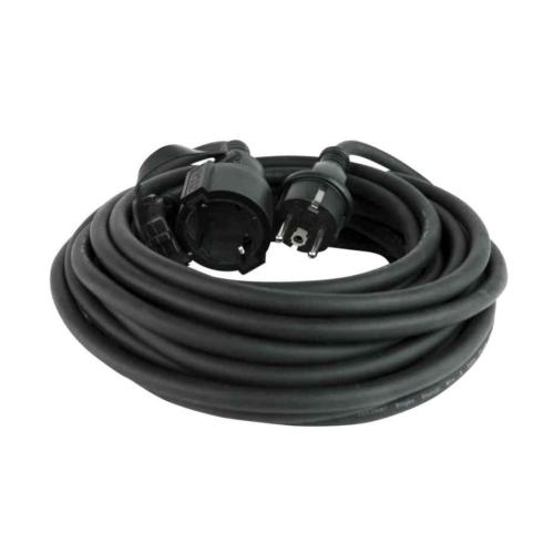 Forlængerledning H05RR-F 3G1,5mm² 25m 230V IP44 Sort Gelia