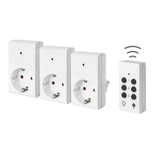 Fjernbetjening Med 3 Modtagere Indendørs 16A 230V IP20 Hvid Gelia