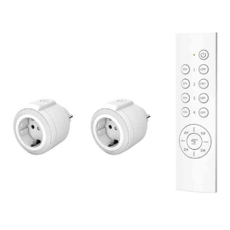 Fjärrströmbrytare Smart 2 Mottagare 50m 230V Vit Gelia