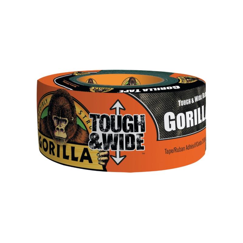Vævstape Tough And Wide, 73mmx27m, Sort, 6stk, Gorilla