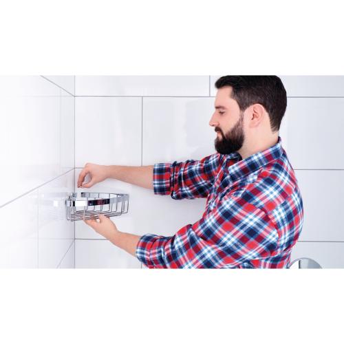 Självhäftande badrumshylla Aluxx Tesa