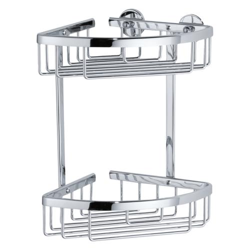 Självhäftande badrumshylla Aluxx Dubbel Tesa