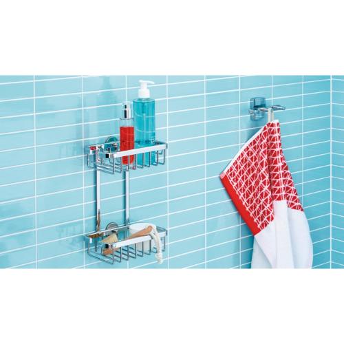 Självhäftande badrumshylla Dubbel Aluxx Tesa