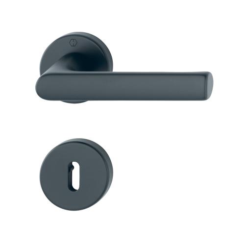 Trycke Hamburg Inderdør, 53mm, Mat Sort, Hoppe