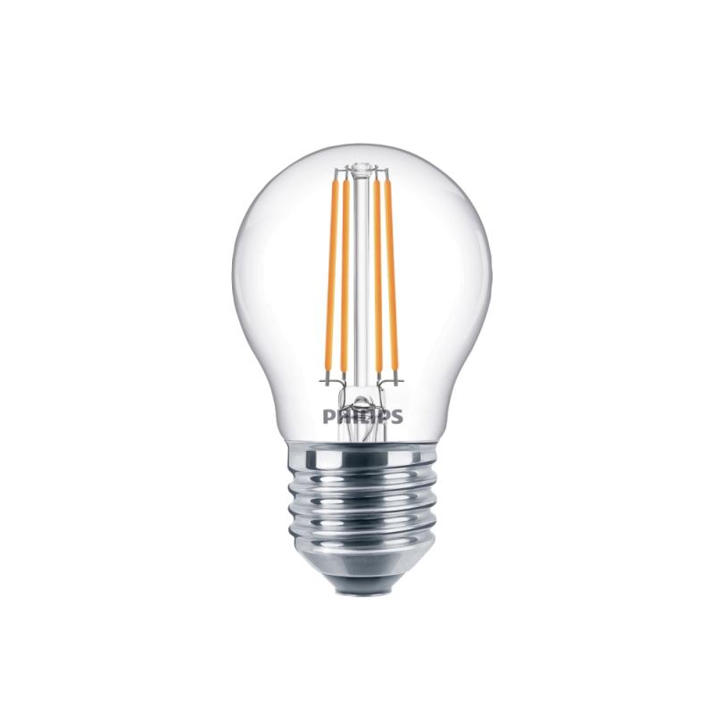 LED Lampe Klassisk Globe Ikke Dæmpbar EyeComfort 40W E27 Varm Hvid 4stk Philips