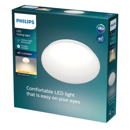 Plafond Moire, LED, 10W, IP20, Hvid, Philips
