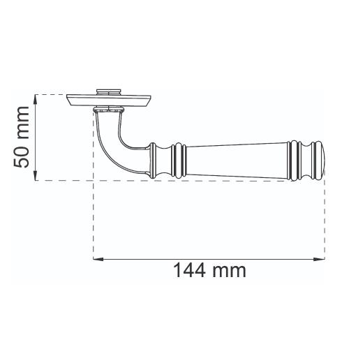 Dörrhandtag Palermo Svart Aluminium, Habo 19155