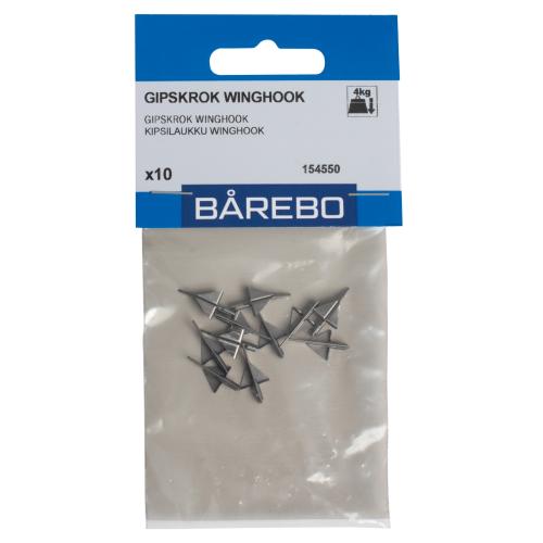 Gipskrok Winghook för tavel upphängning 10 st