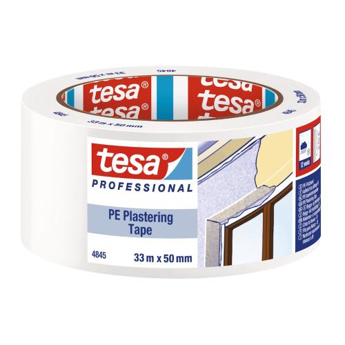 Byggtejp PE 4845, 33mx50mm, Vit, 6st, Tesa