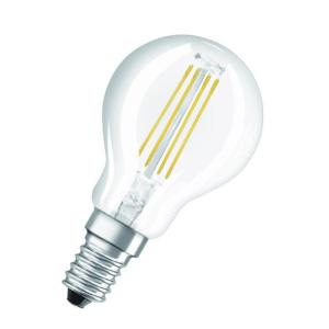 LED Lamp, Globe, Dimmable, LED Retrofit Classic P, Clear Glass, 4.8W, 470lm, E14, Osram