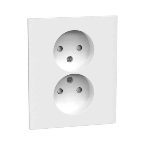 Vægstik Connect 2 Home 2-Vejs Forsænket Ujordet 16A 250V Hvid IP20 Gelia