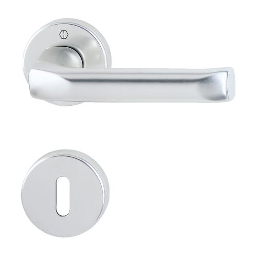 Handle London Interior Door F1 Aluminum Silver Colored Hoppe