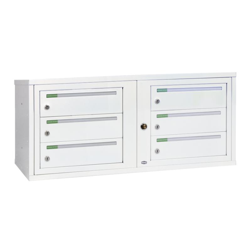 Ejendomsboks Classic Vandret 2x3 Rum, Renz (Renvit)
