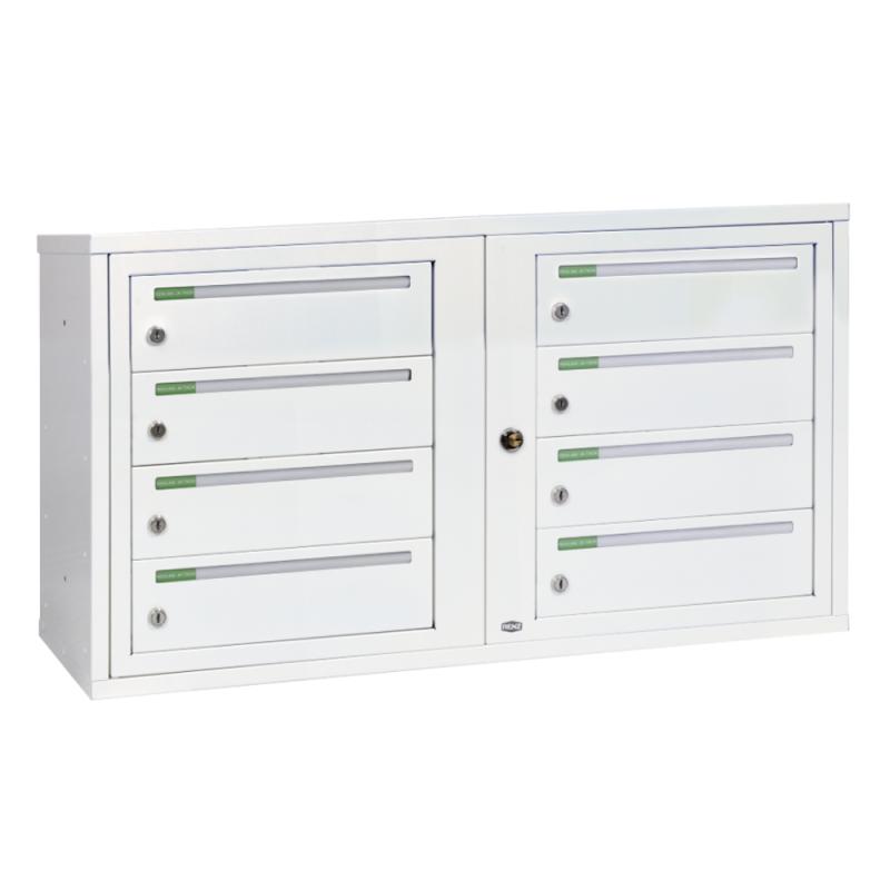 Ejendomsboks Classic Vandret 2x4 Rum, Renz (Renvit)