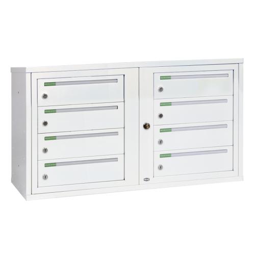 Fastighetsbox Classic Liggande 2x4 Fack, Renz